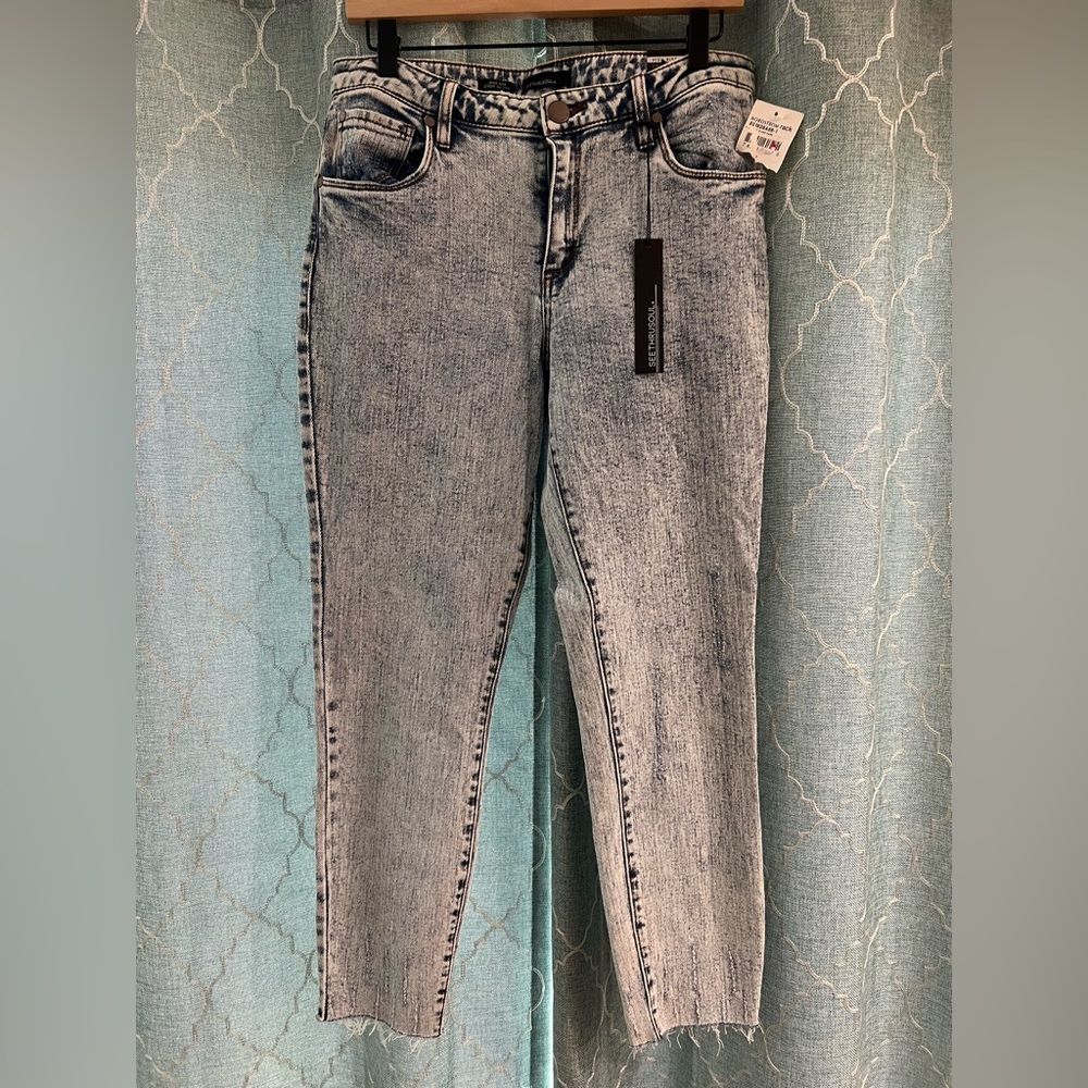SEETHRUSOUL High Rise Acid Wash Skinny Jeans | Size 28 | NWT Denim Staple